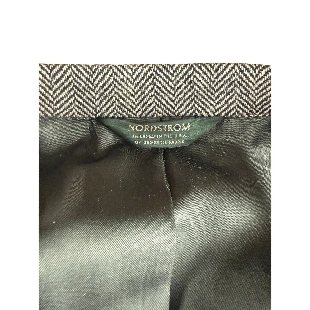 Brooks & Pike Herringbone‎ Blazer 44L Wool Nordstrom Gray USA Made